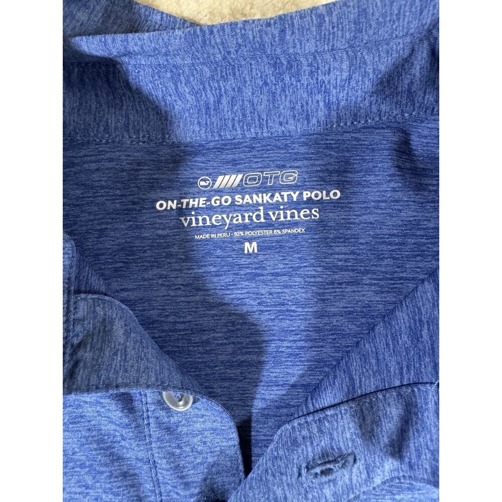 Vineyard Vines Mens Blue On-The-Go Sankaty Polo Short sleeve Shirt Size M - Picture 3 of 13